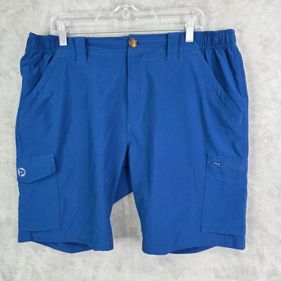 Mens 33,000 ft Blue Cargo Golf Shorts 10" Inseam Polyester Stretch Size 38 - Picture 2 of 11